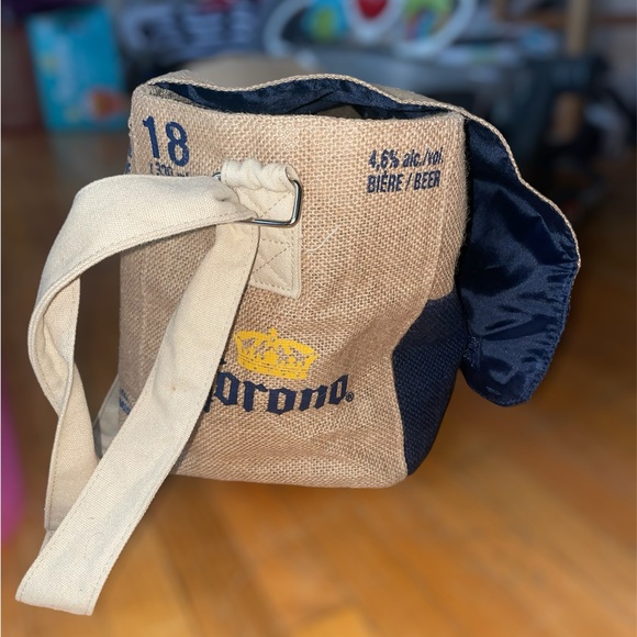 Corona Burlap Tote - Picture 3 of 5
